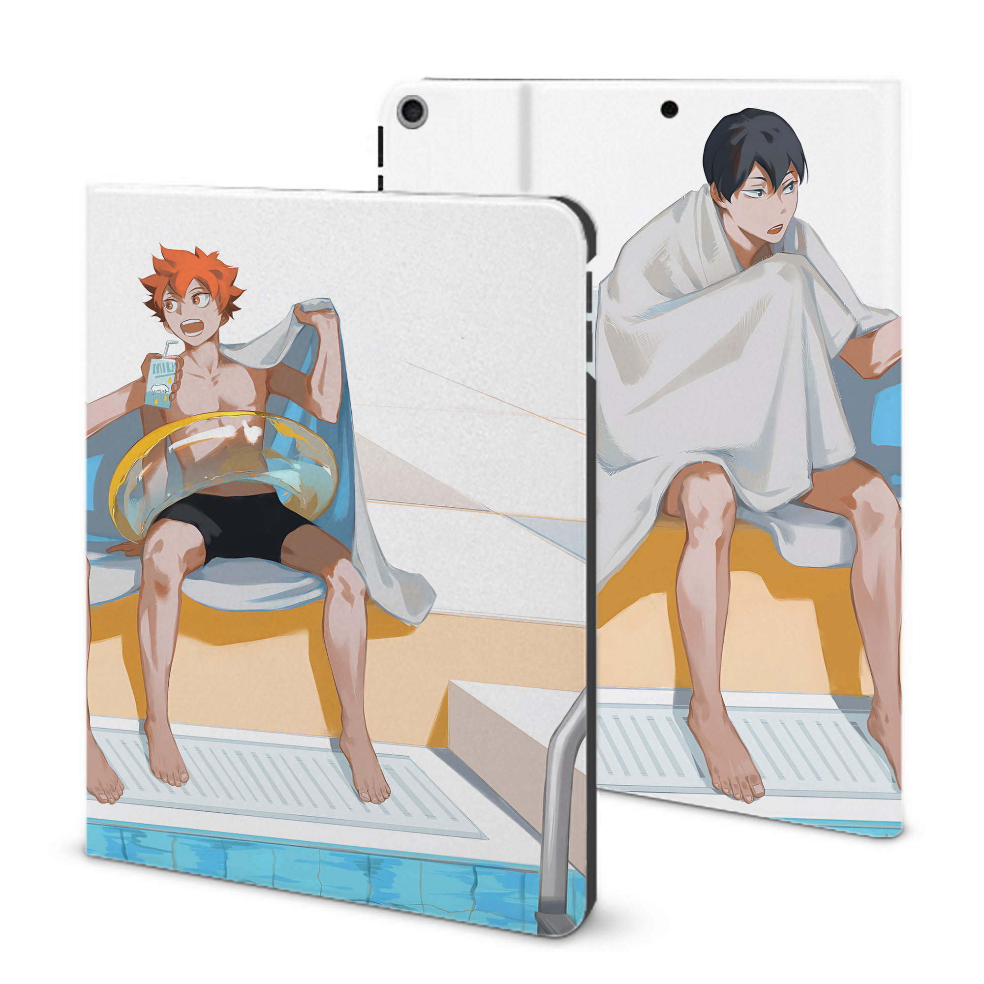 （画像用） ハイキュー!! Haikyu!! IPad ケース ブック型 PUレザー TPU 耐衝撃 軽量 薄型 ペン収納なし 全面保護 IPad 各モデル対応